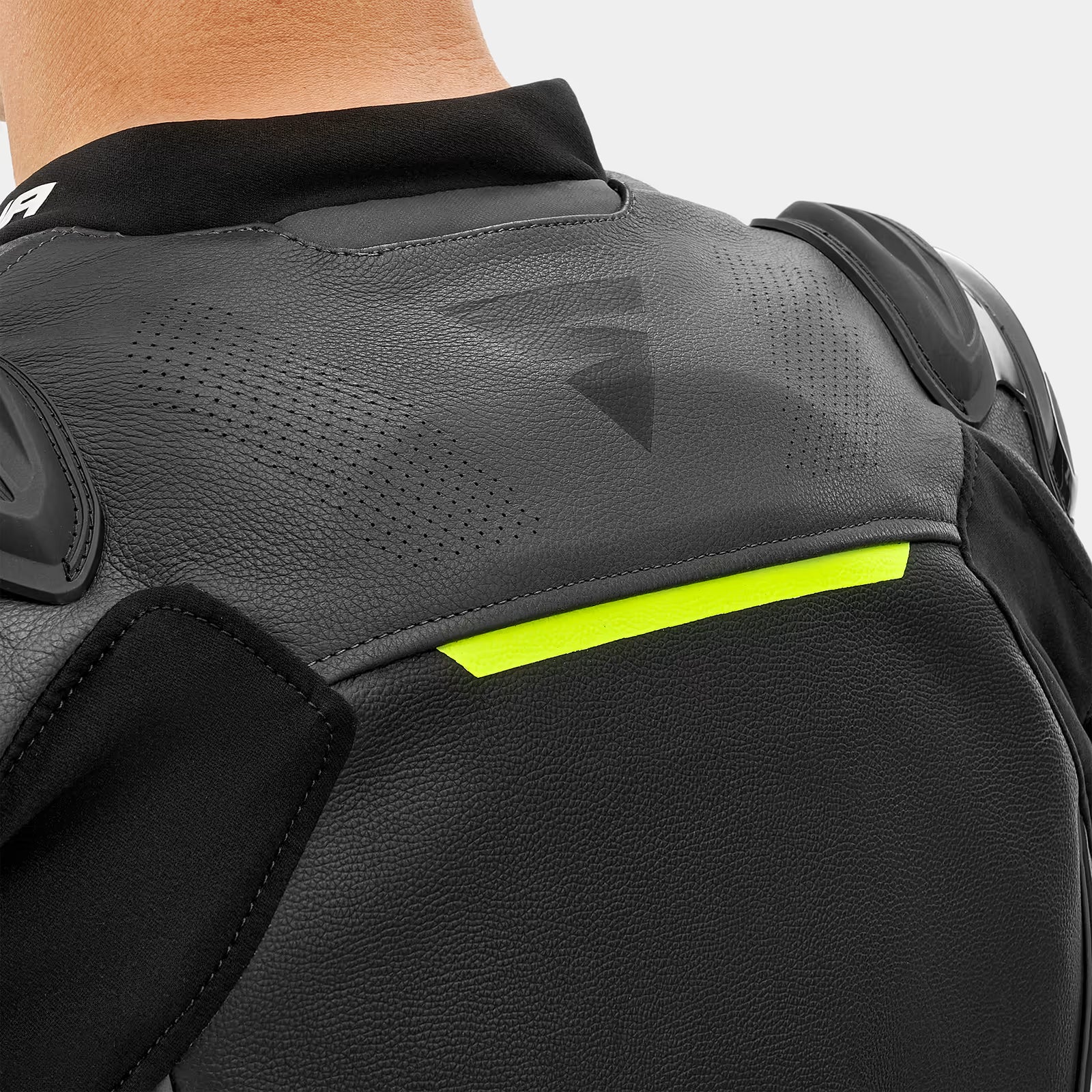 SHIMA BANDIT 2.0 MEN MOTORCYCLE LEATHER JACKET FLUO