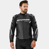 SHIMA BANDIT 2.0 MEN'S MOTORCYCLE LEATHER JACKET BLACK WHITE