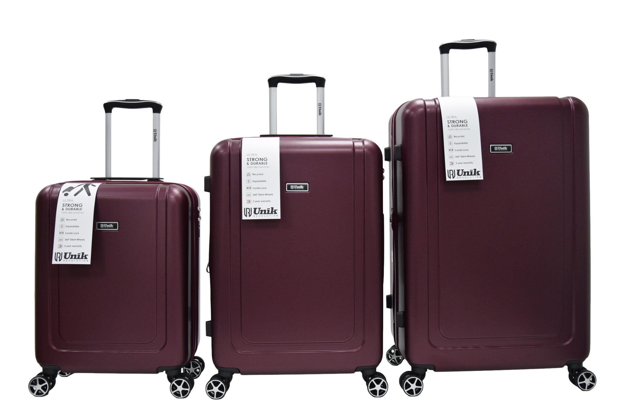  UNIK - KAPPA TRAVEL SUITCASE BURGUNDY SET 3 - SECURTEX MOTOR SL (t/a MaximoMoto)