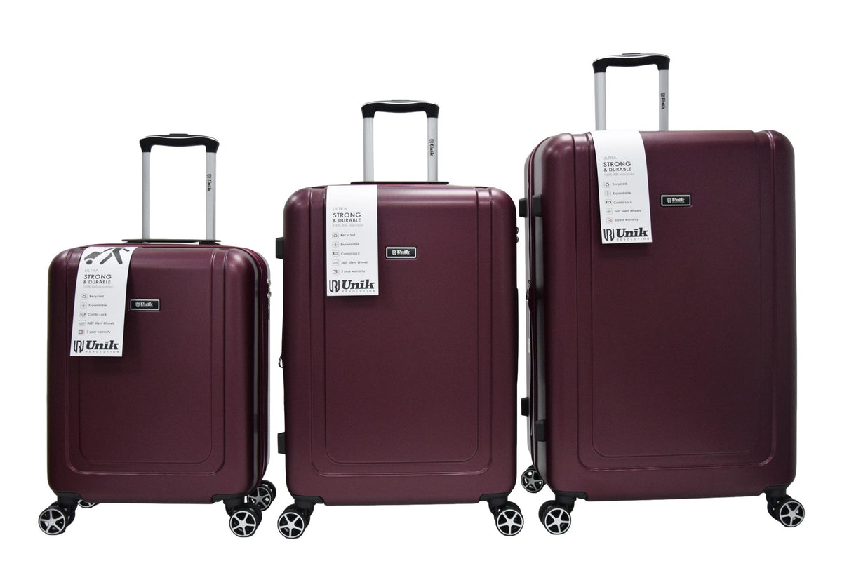  UNIK - KAPPA TRAVEL SUITCASE BURGUNDY SET 3 - SECURTEX MOTOR SL (t/a MaximoMoto)
