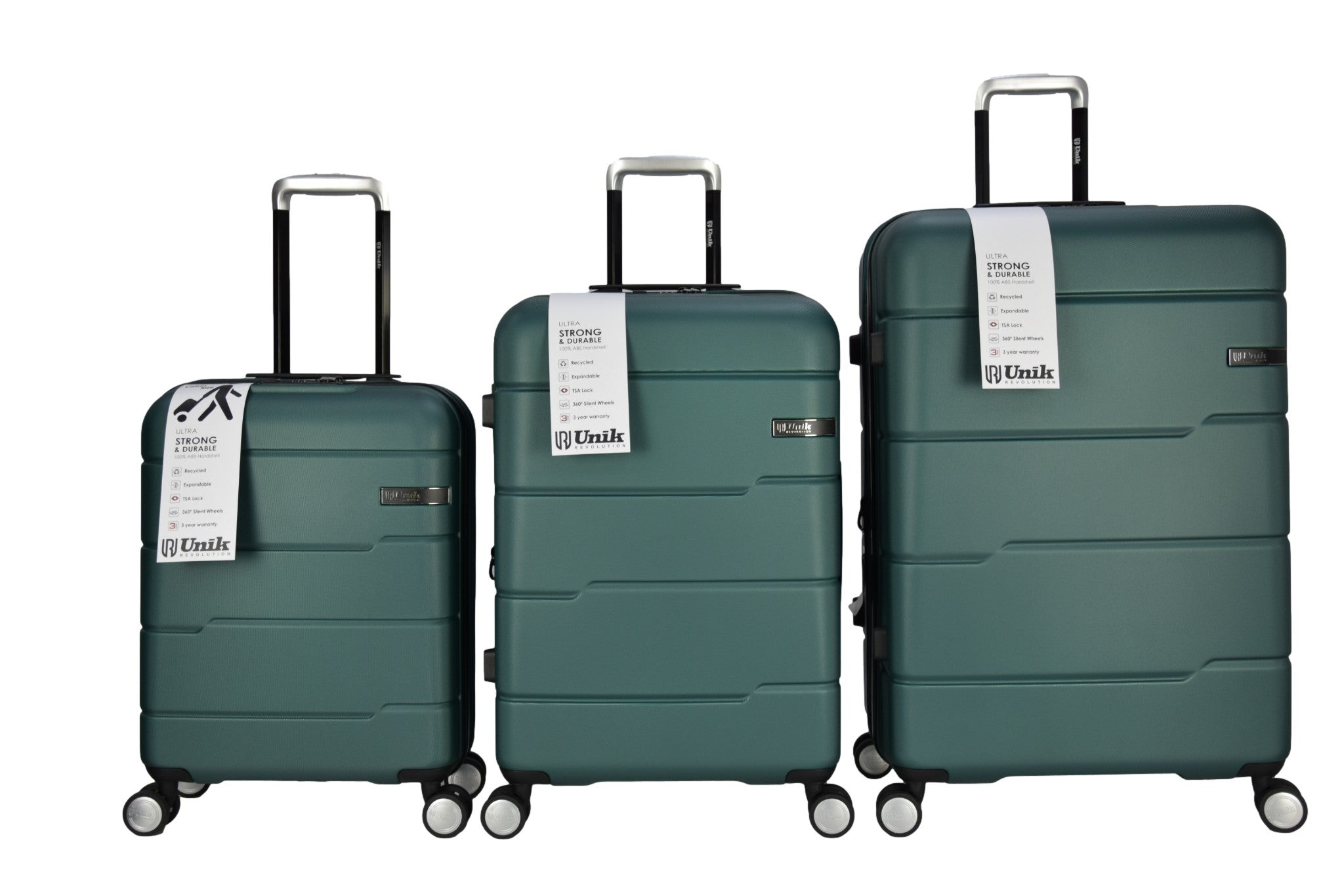  UNIK - VIGO TRAVEL SUITCASE BOTTLE GREEN SET 3 - SECURTEX MOTOR SL (t/a MaximoMoto)