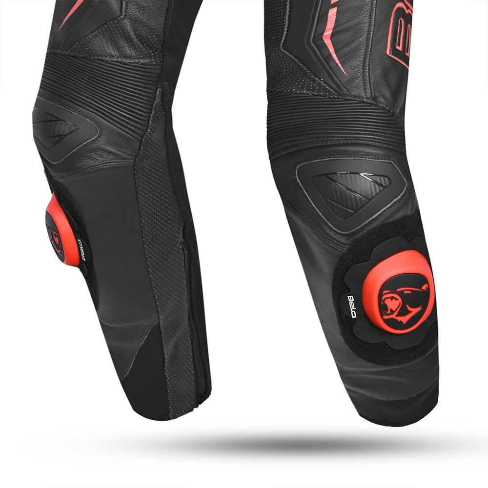 BELA - Rocket Man Mix Kangroo 2PC Suit Black/Red - SECURTEX MOTOR SL (t/a MaximoMoto)