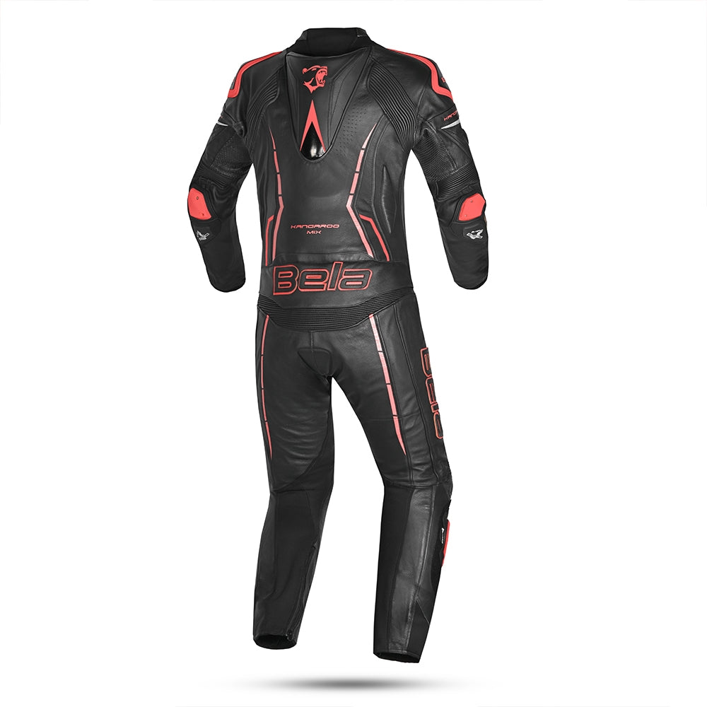 BELA - Rocket Man Mix Kangroo 2PC Suit Black/Red - SECURTEX MOTOR SL (t/a MaximoMoto)