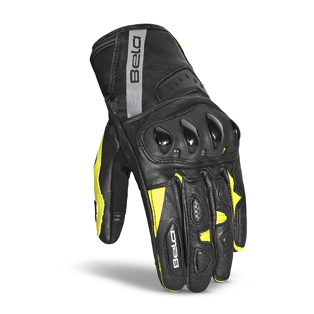  BELA - Blast Man Leather Glove Black/Fluor Yellow - SECURTEX MOTOR SL (t/a MaximoMoto)