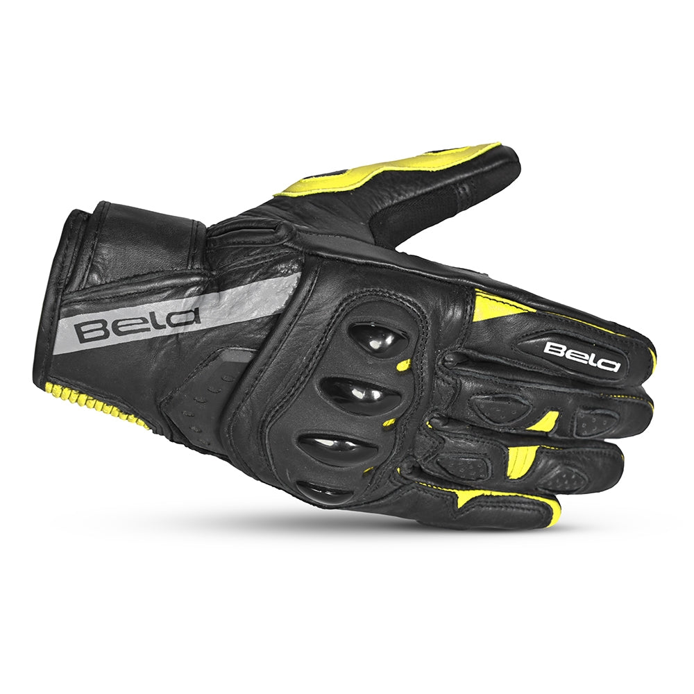  BELA - Blast Man Leather Glove Black/Fluor Yellow - SECURTEX MOTOR SL (t/a MaximoMoto)