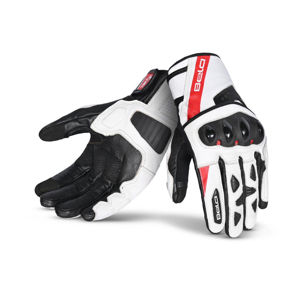  BELA - Blast Man Leather Glove Black/White/Red - SECURTEX MOTOR SL (t/a MaximoMoto)