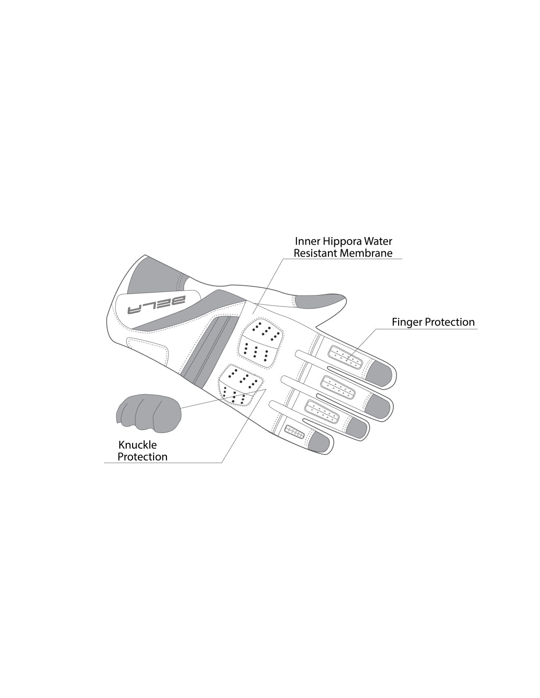  BELA - Highway Winter WP Leather Glove Black/Grey - SECURTEX MOTOR SL (t/a MaximoMoto)