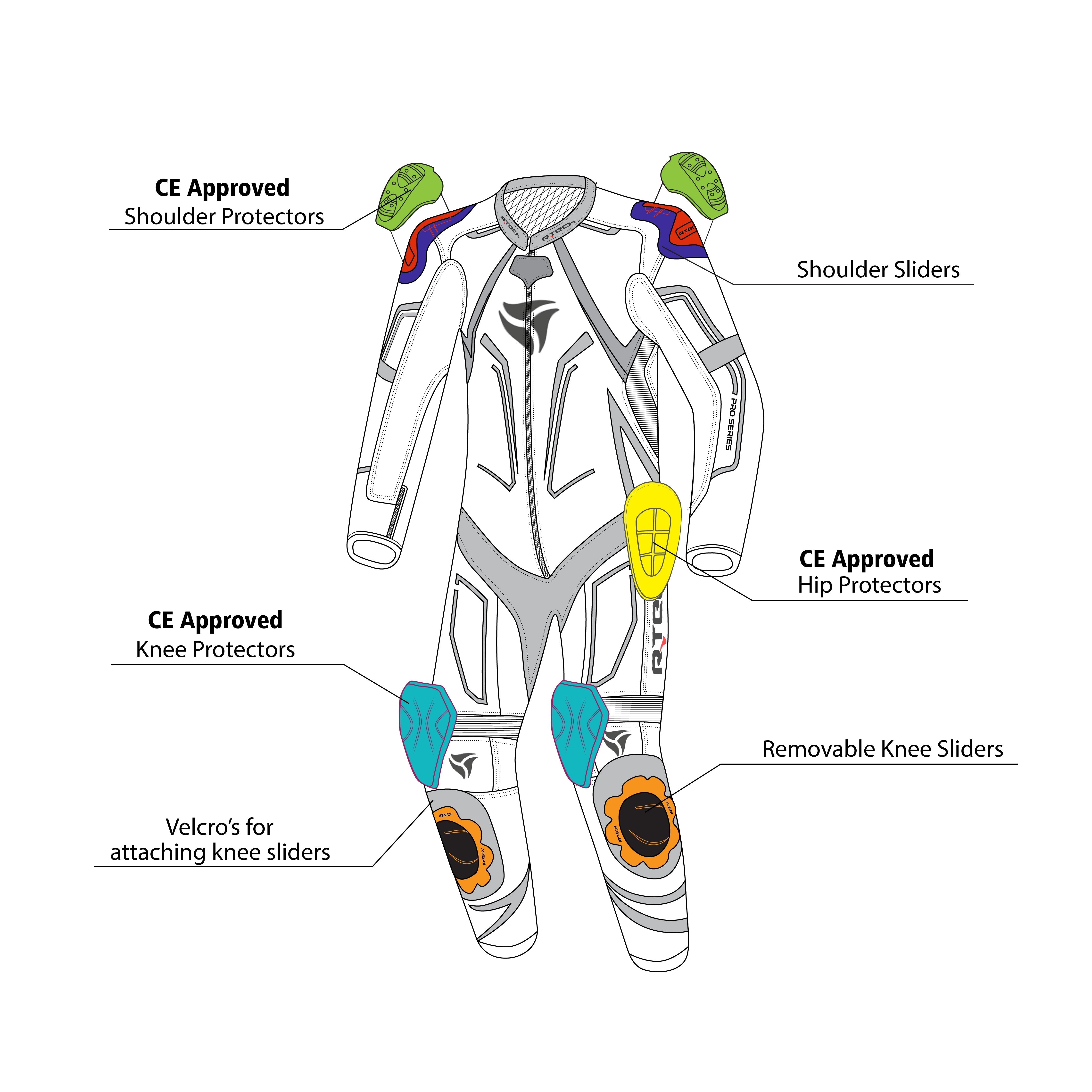  R-TECH Mono 1 PC RisingStar White/Black - SECURTEX MOTOR SL (t/a MaximoMoto)