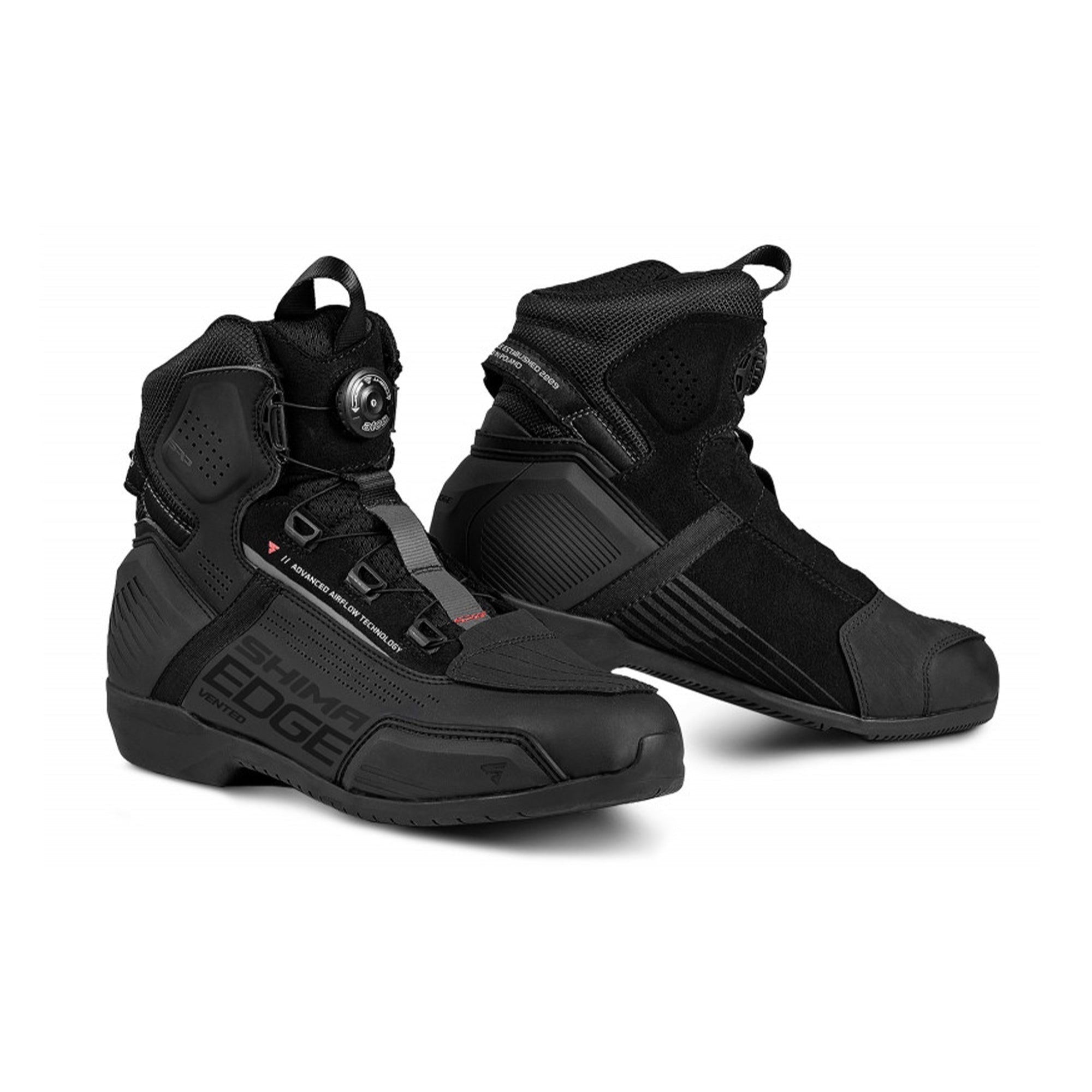 SHIMA EDGE VENTED BOOTS BLK - SECURTEX MOTOR SL (t/a MaximoMoto)