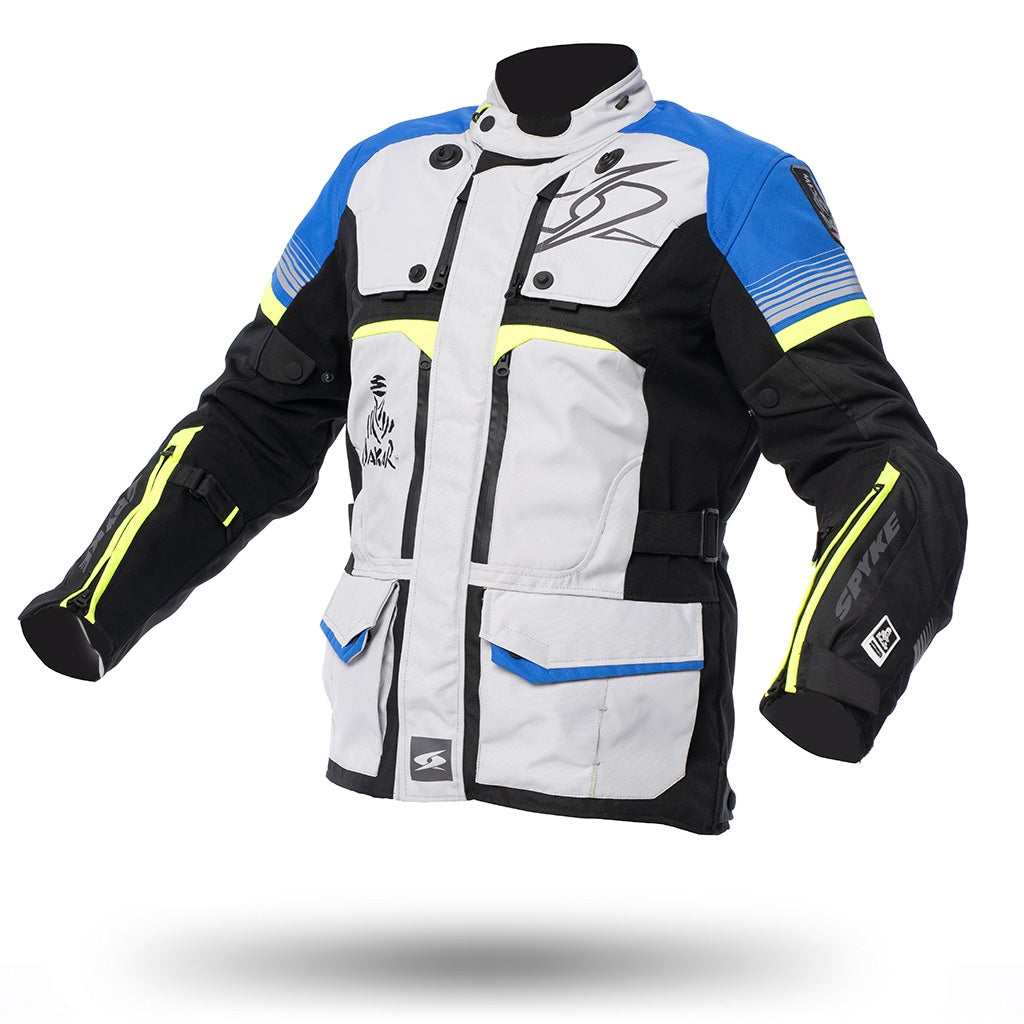  SPYKE Equator Dry Techno Man Jacket Grey/Blue/Yellow - SECURTEX MOTOR SL (t/a MaximoMoto)