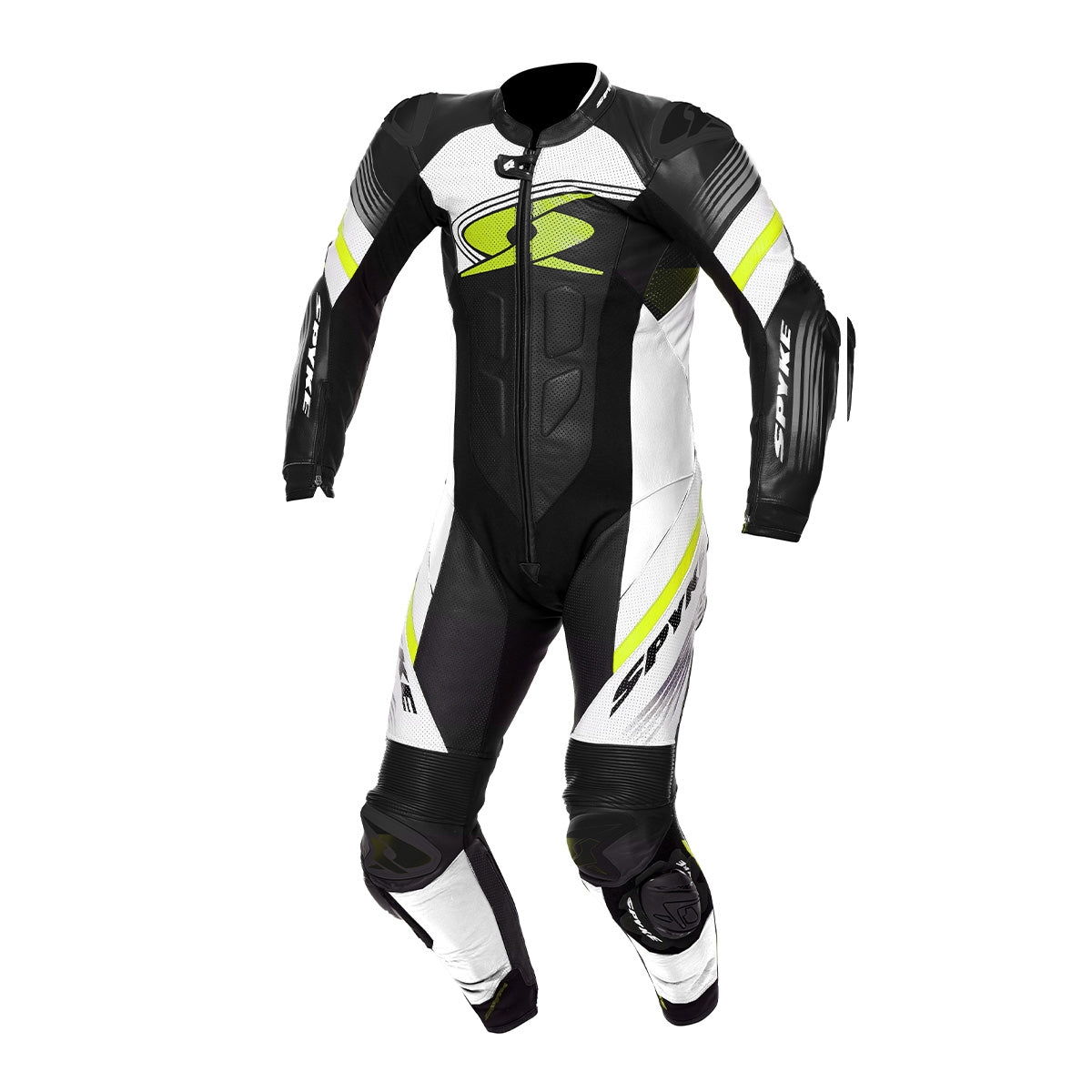  SPYKE - ESTORIL RACE 1PC SUIT BLACK/WHITE/FLUO YELLOW - SECURTEX MOTOR SL (t/a MaximoMoto)
