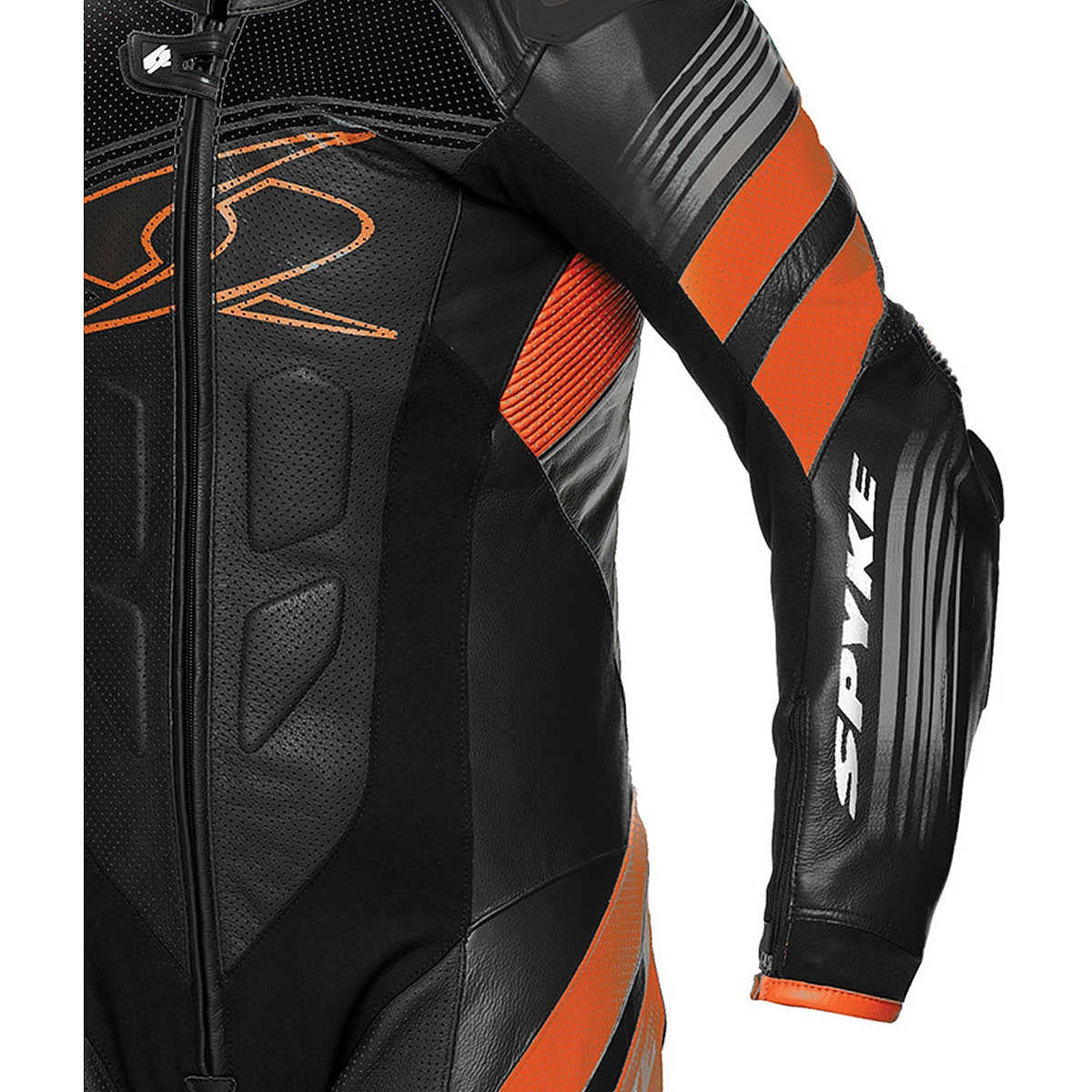  SPYKE - ESTORIL RACE 1PC SUIT BLACK/WHITE/ORANGE - SECURTEX MOTOR SL (t/a MaximoMoto)