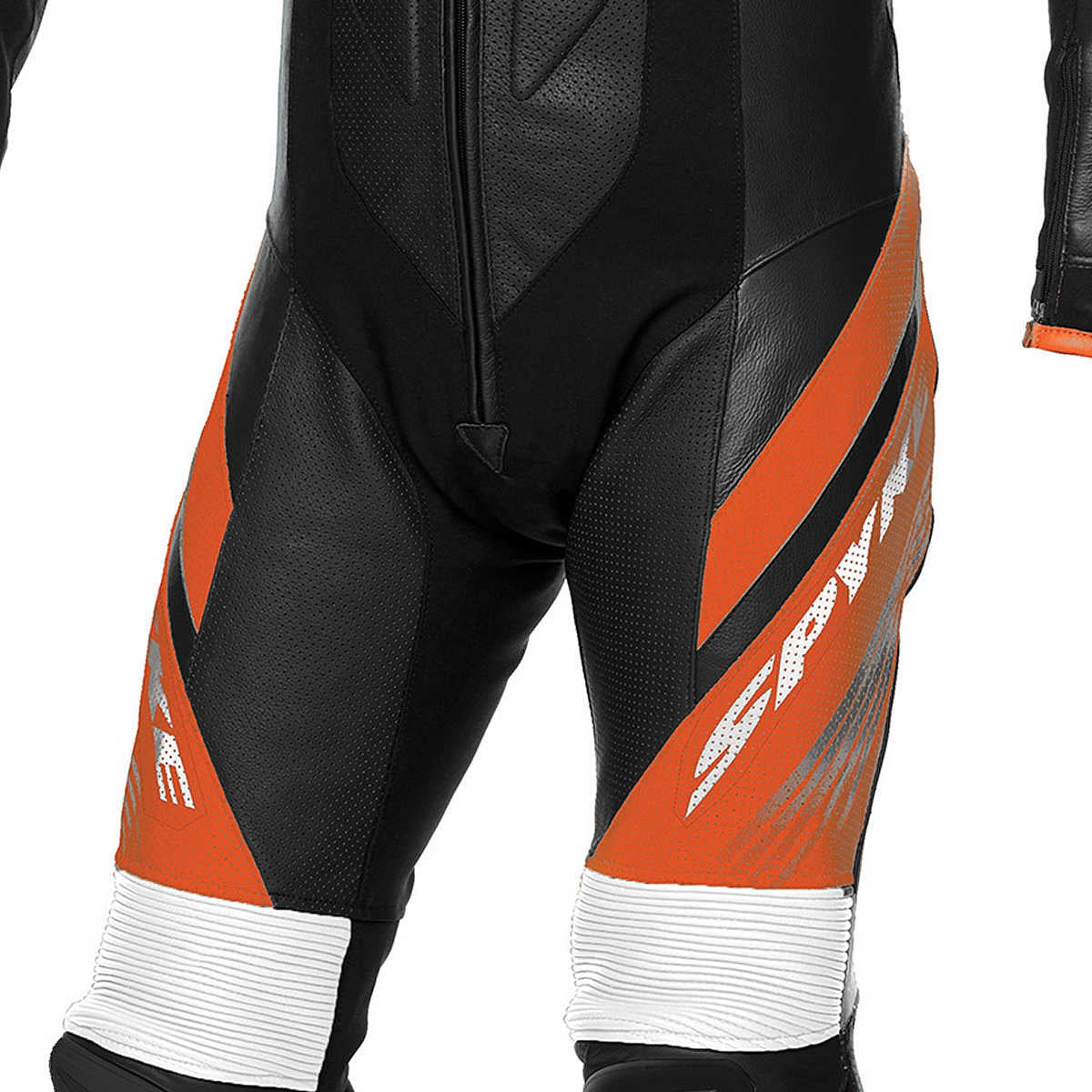  SPYKE - ESTORIL RACE 1PC SUIT BLACK/WHITE/ORANGE - SECURTEX MOTOR SL (t/a MaximoMoto)