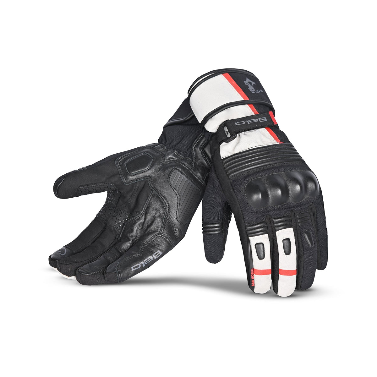  BELA - Ice Winter WP Leather Glove Black/White/Red - SECURTEX MOTOR SL (t/a MaximoMoto)