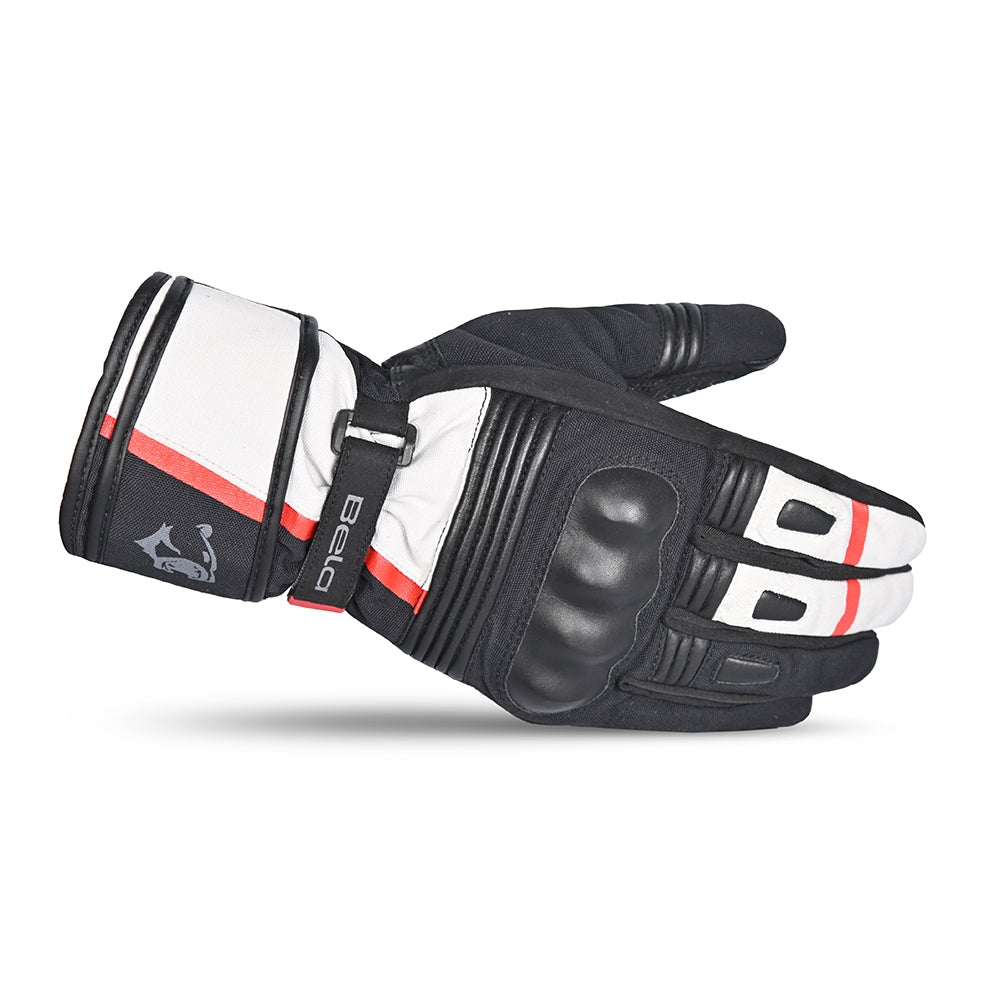  BELA - Ice Winter WP Leather Glove Black/White/Red - SECURTEX MOTOR SL (t/a MaximoMoto)