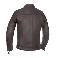 Oxford Walton Men's Motorcycle Cow Leather Jacket Brown images