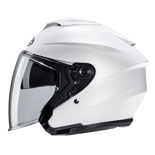 HJC I30 Gloss White Open Face Motorbike Helmet - MaximomotoUK