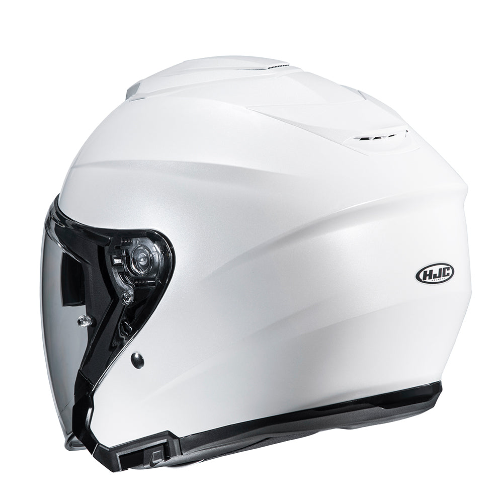 HJC I30 Gloss White Open Face Motorbike Helmet - MaximomotoUK