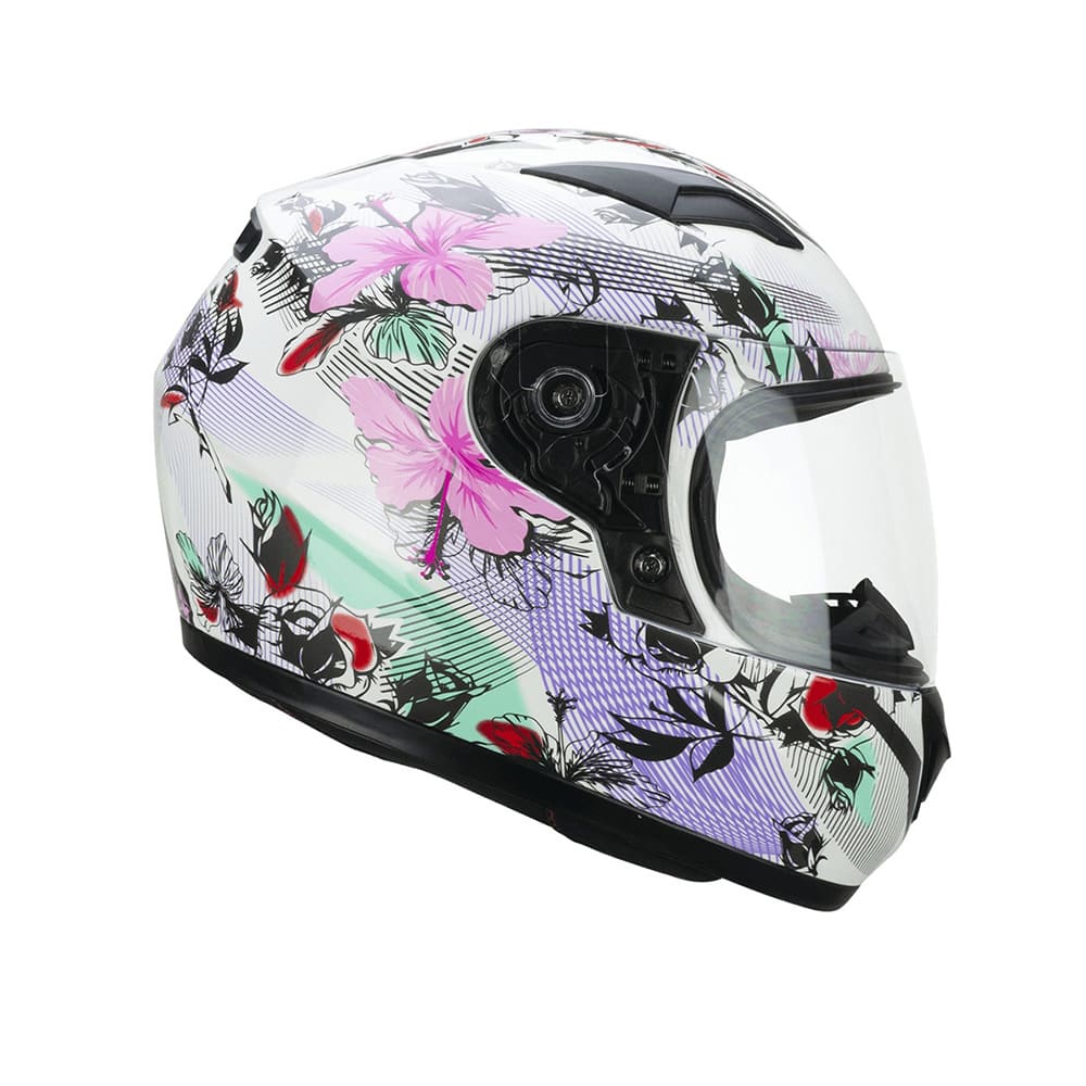 CGM 265S LUCKY MUSIC Moto Integral Casco Blanco Rosa