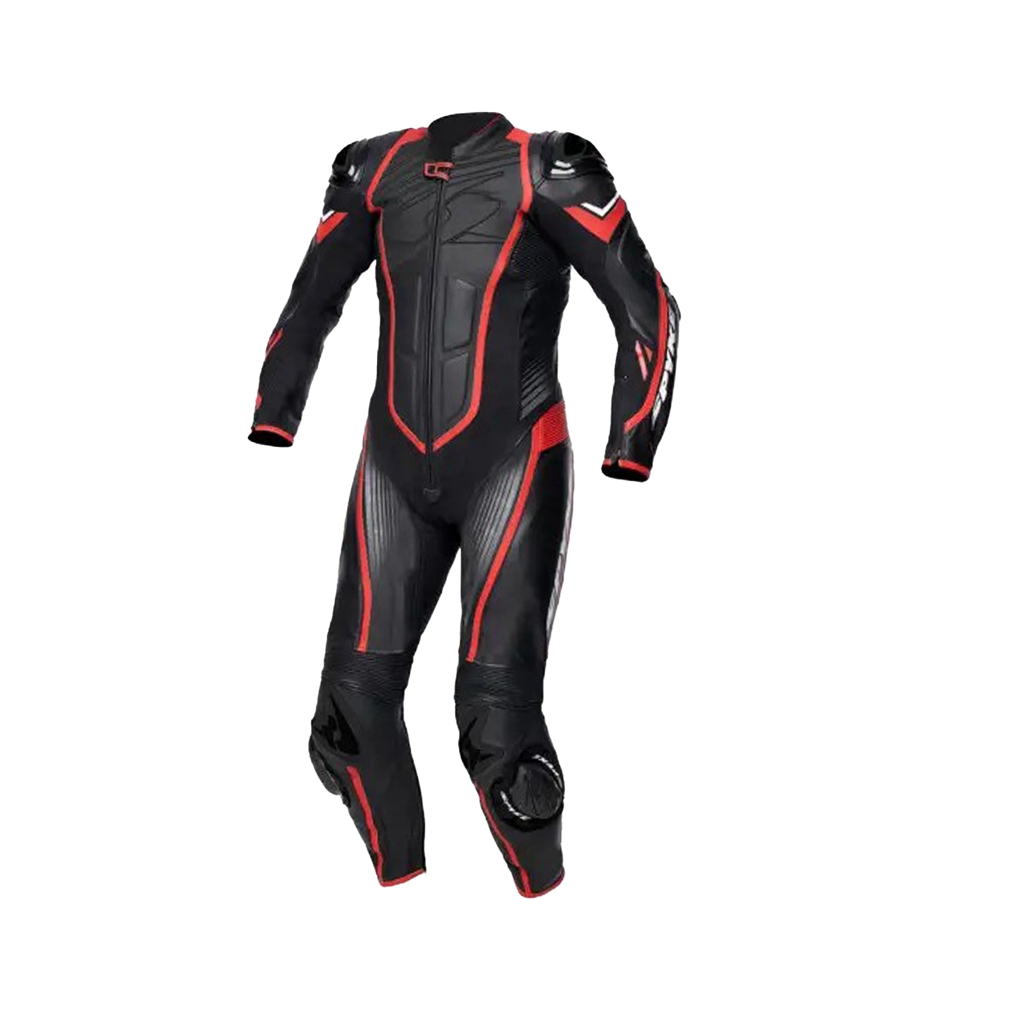  SPYKE - ARAGON RACE 1PC SUIT BLACK/FLUO RED - SECURTEX MOTOR SL (t/a MaximoMoto)