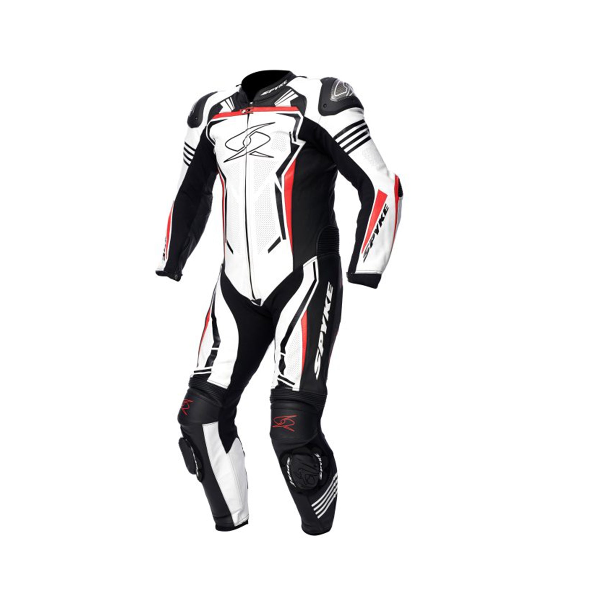  SPYKE - ASSEN RACE 2.0 1PC SUIT WHT/BLK/RED FLUO - SECURTEX MOTOR SL (t/a MaximoMoto)