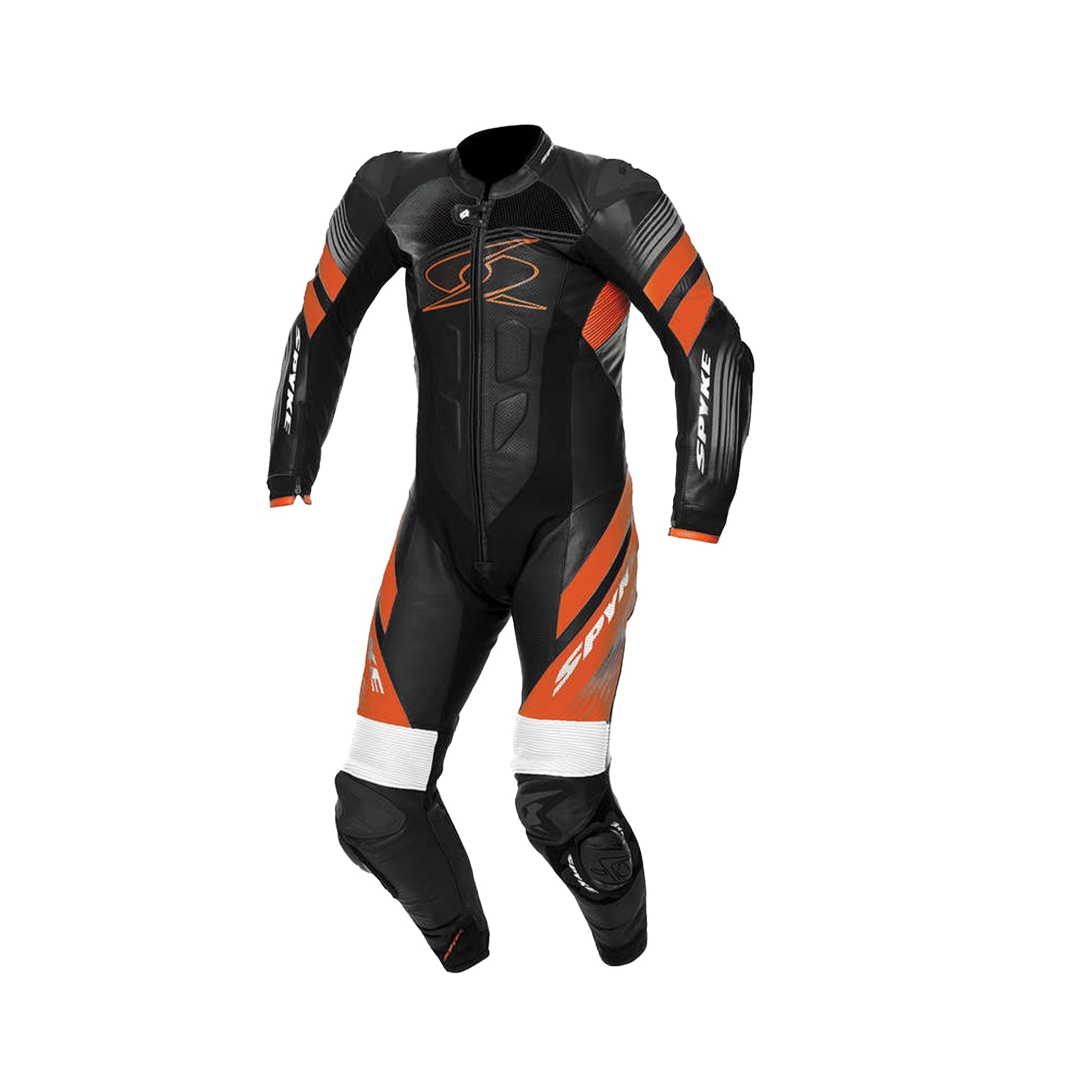  SPYKE - ESTORIL RACE 1PC SUIT BLACK/WHITE/ORANGE - SECURTEX MOTOR SL (t/a MaximoMoto)