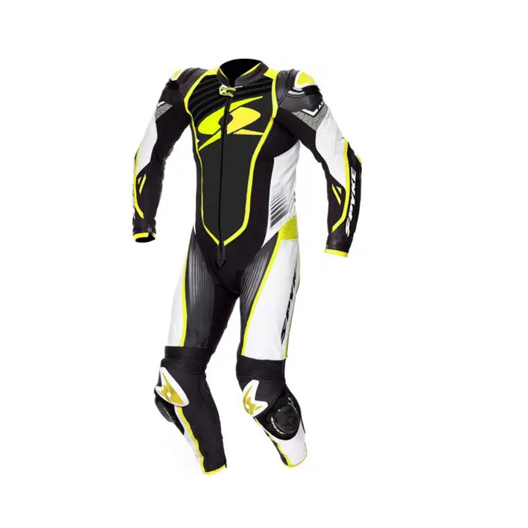 SPYKE - ARAGON RACE 1PC SUIT BLACK/FLUOYELLOW - SECURTEX MOTOR SL (t/a MaximoMoto)
