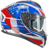 CGM 360S KAD RACE MOTORCYCLE FULL FACE HELMET BLUE RED