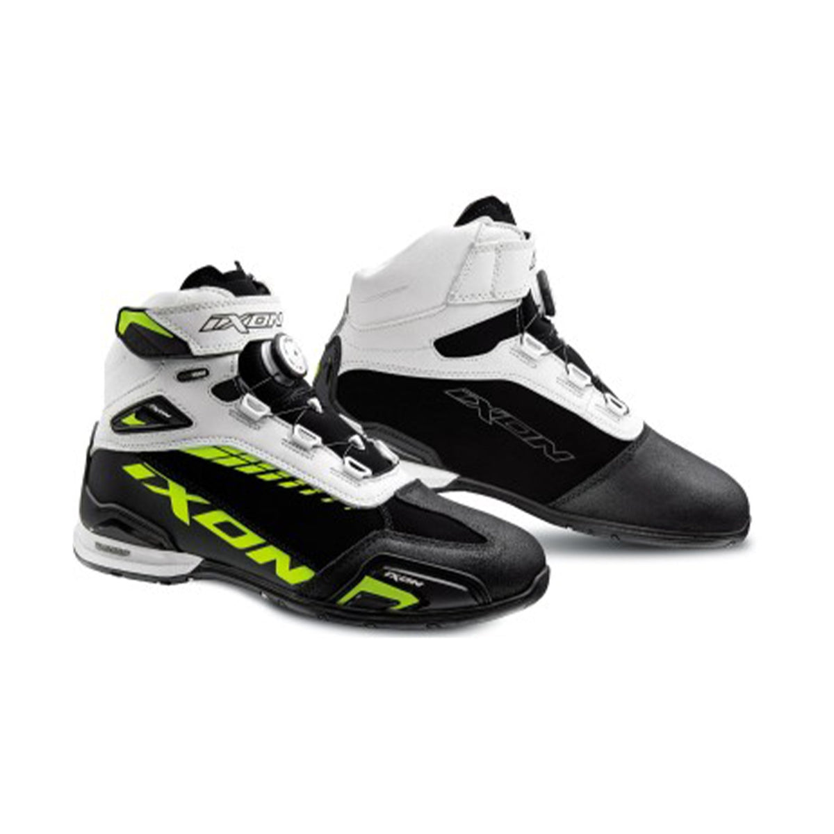  IXON- BULL WP BOOTS BLACK/WHITE/BRIGHT YELLOW - SECURTEX MOTOR SL (t/a MaximoMoto)