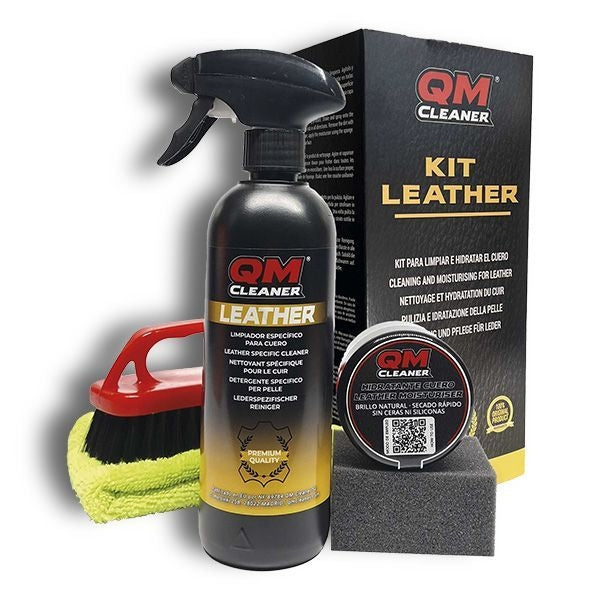  QM Cleaner KIT LEATHER | Leather cleaning and moisturizing kit - SECURTEX MOTOR SL (t/a MaximoMoto)