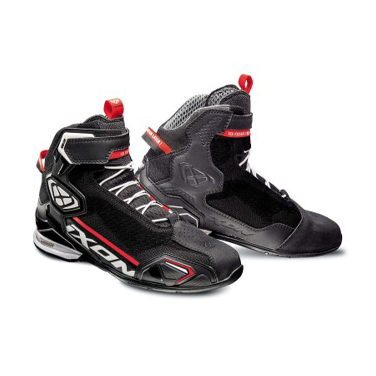  IXON- BULL KNIT BLACK/WHITE/RED BOOTS - SECURTEX MOTOR SL (t/a MaximoMoto)