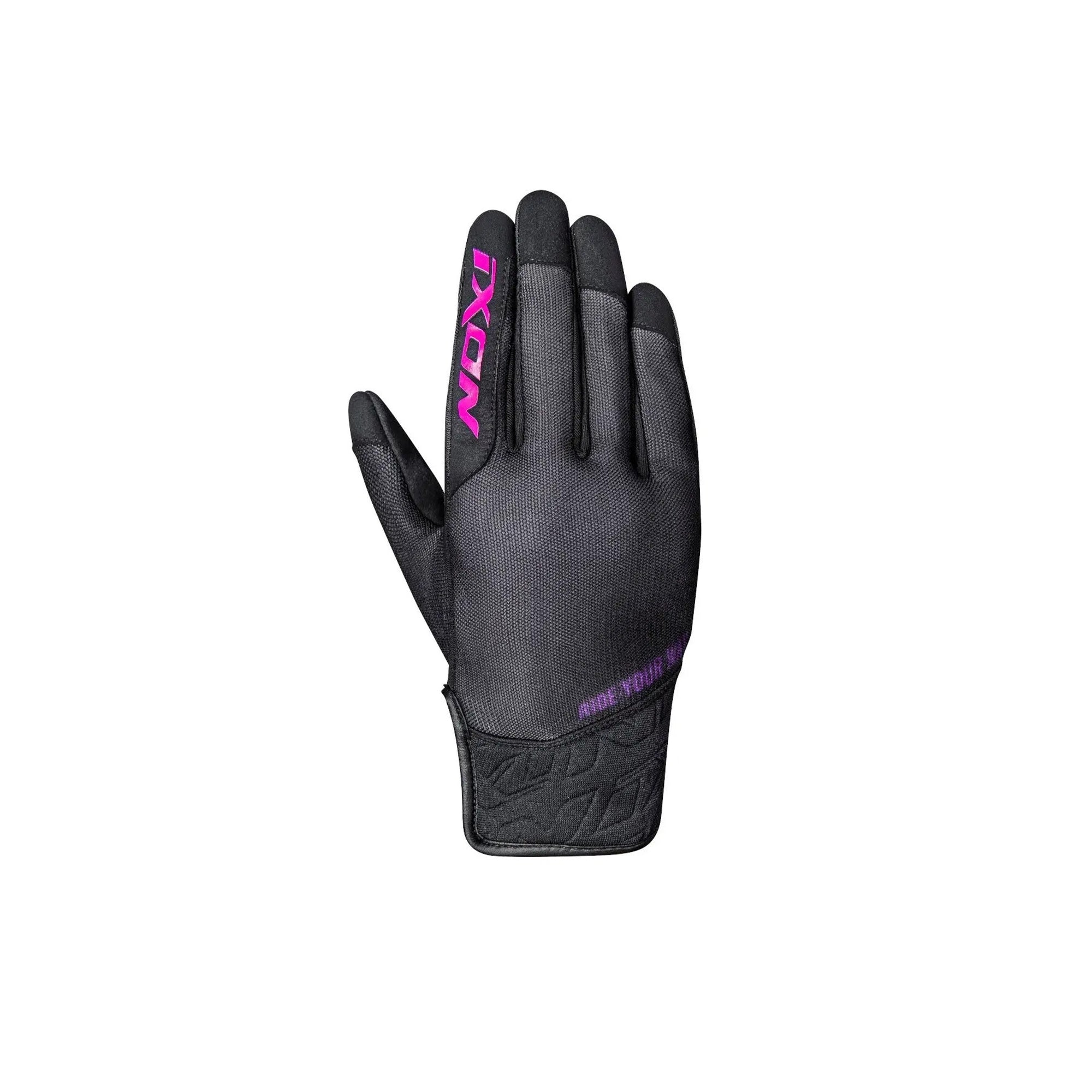  IXON-RS SLICKER LADY BLACK/FUSHIA GLOVES - SECURTEX MOTOR SL (t/a MaximoMoto)