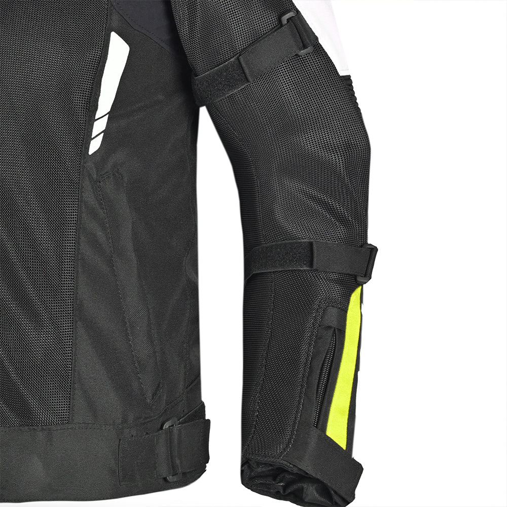 Bela Sprinter Men Motorcycle Textile Jacket Black/Yellow Fluro