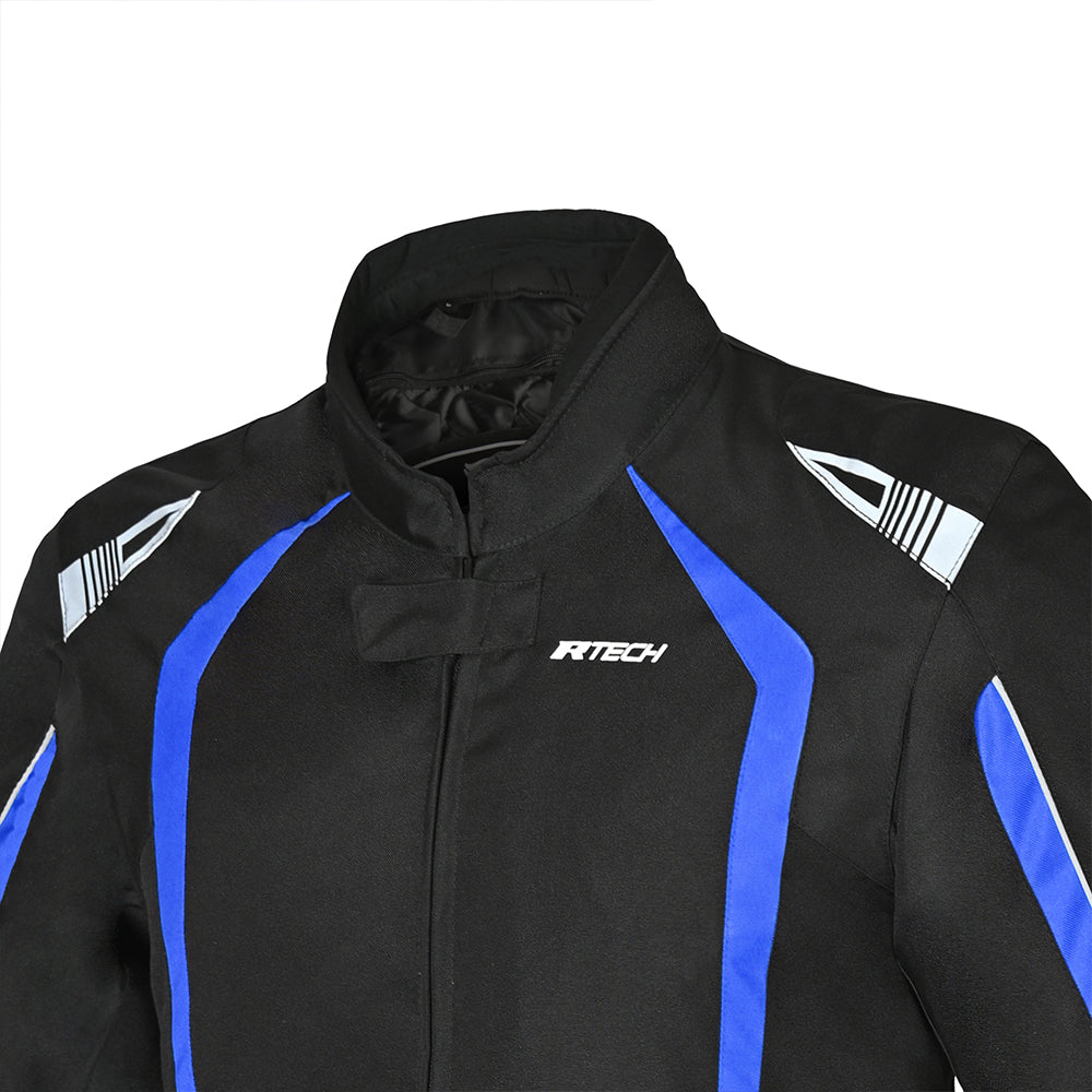 R-Tech Marshal Men Motorcycle Textile Jacket Black Blue