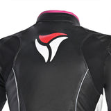 R-TECH Tom Rider Lady Leather Jacket Black/White/Fuschia