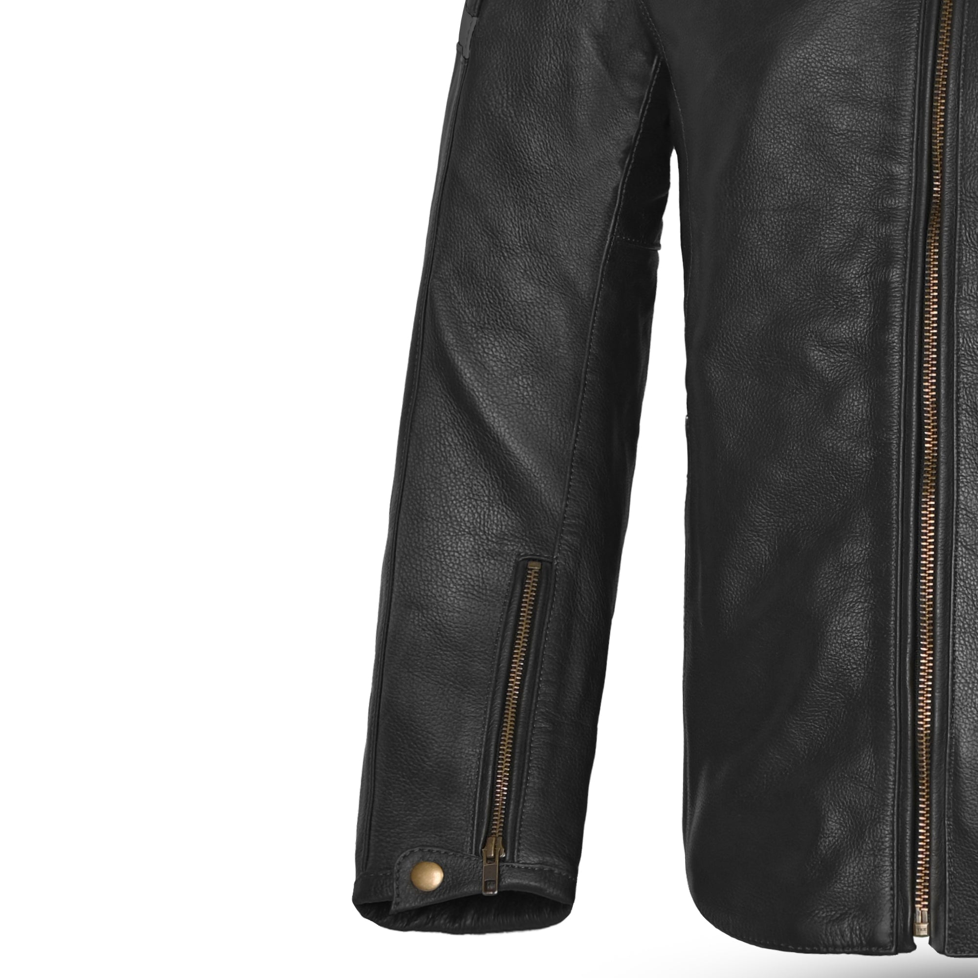 Bela Stark Motorcycle Leather Jacket Black Gray