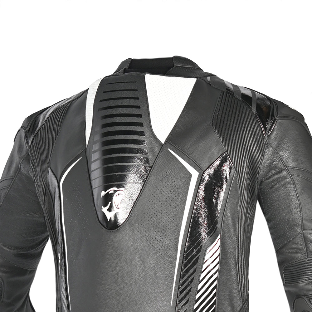 Bela Aragone 1 Pc Air-pro Motorcycle Racing Leather Suit Black White