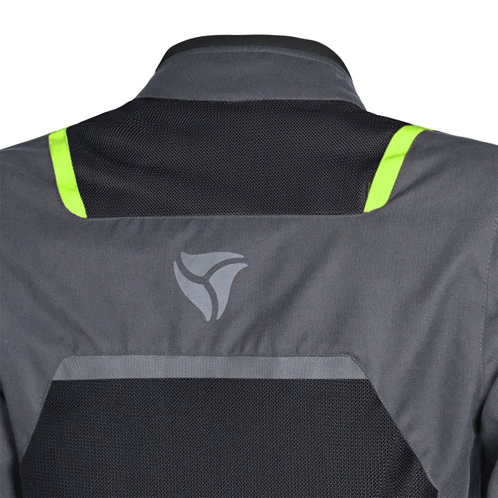 R-TECH SPIRAL MESH Motorcycle Jacket Dark Grey Black Green