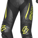 SHUA Infinity 2.0 1 PC Motorcycle Racing Leather Suit Black Yellow Flouro 