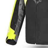 BELA Cordaniel Textile Motorcycle Jacket Men Black/Dark Gray/ Yellow Flouro