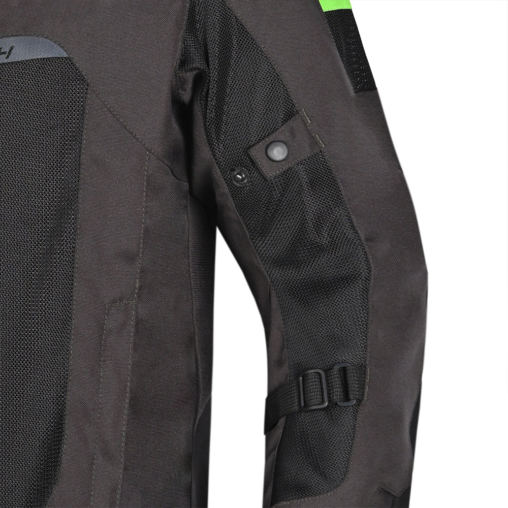 R-TECH SPIRAL MESH  MOTORCYCLE JACKETS MUD BLACK GREEN