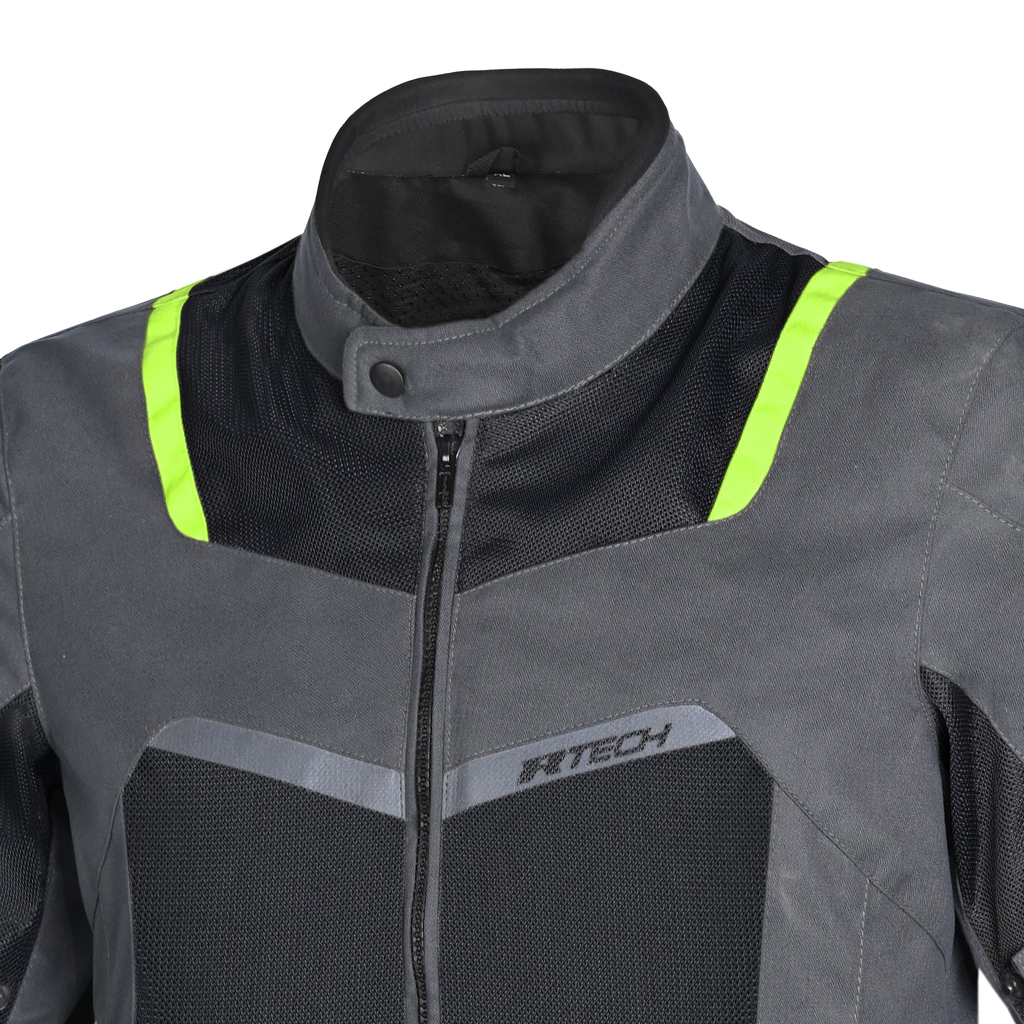 R-TECH SPIRAL MESH Motorcycle Jacket Dark Grey Black Green