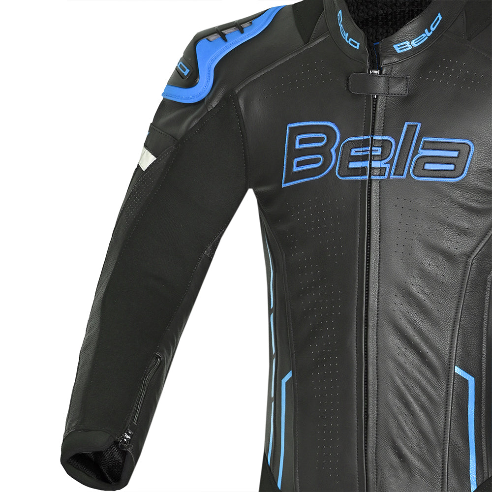 BELA Rocket Man Mix Kangaroo 1 PC Motorcycle Racing Suit Black Blue