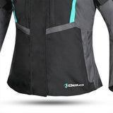 BELA Hurrican Lady Motorcycle Jacket Black Turquoise - MaximomotoUK