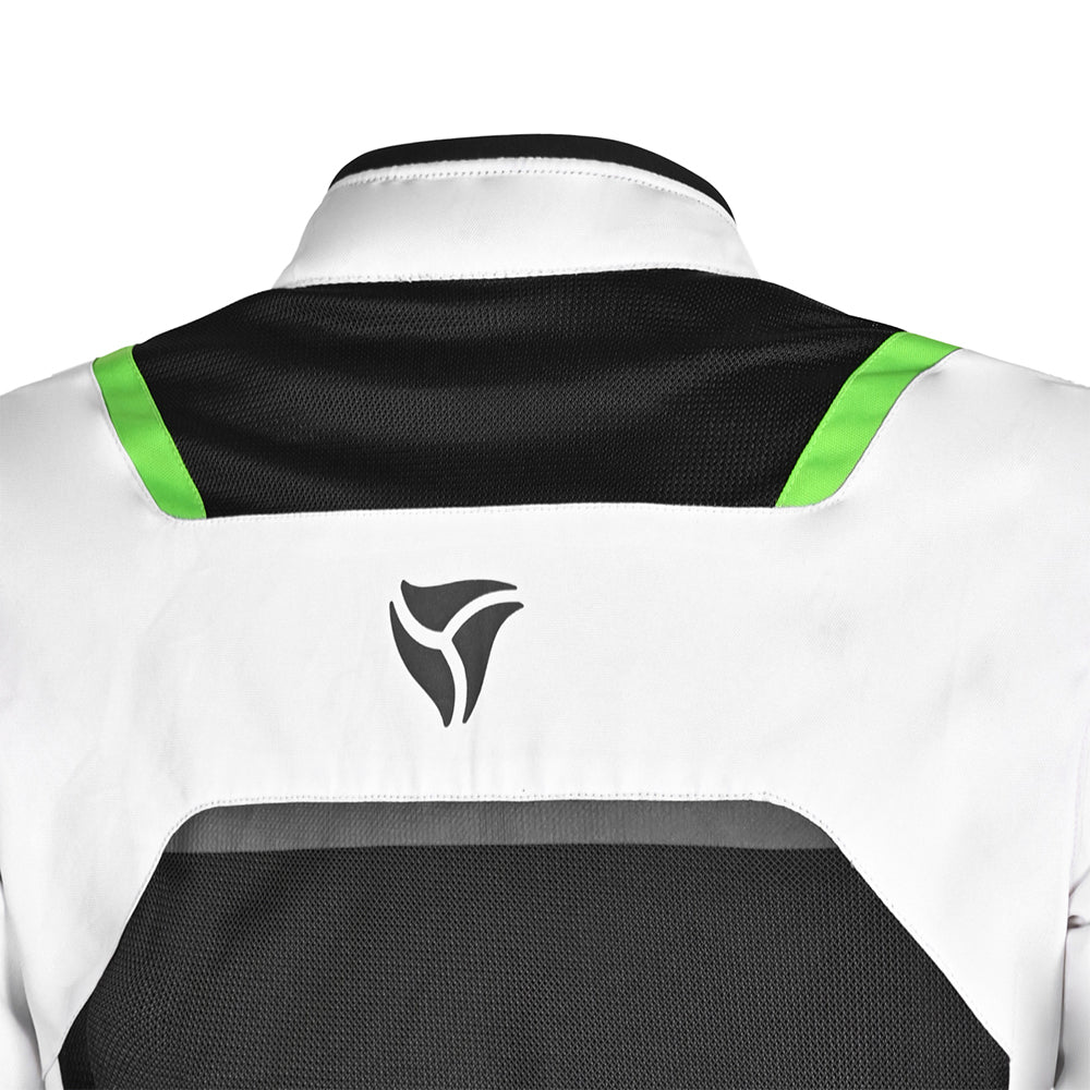 R-TECH SPIRAL MESH Motorcycle Textile Jacket White Black Green