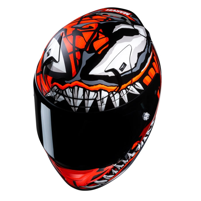 HJC RPHA 12 Maximized Venom Marvel MC1SF Motorcycle Racing Helmet Red Black White