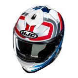HJC I71 Viz Full-Face Motorcycle Helmet White/Blue/Red