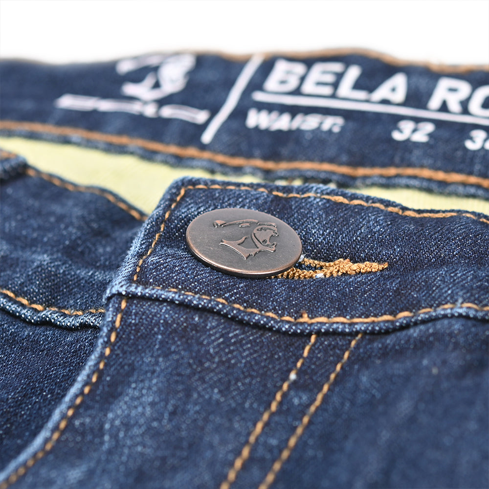 BELA ROCKER PANTALON DE HOMBRE AA APROBADO CE VAQUERO JEANS 34L AZUL 