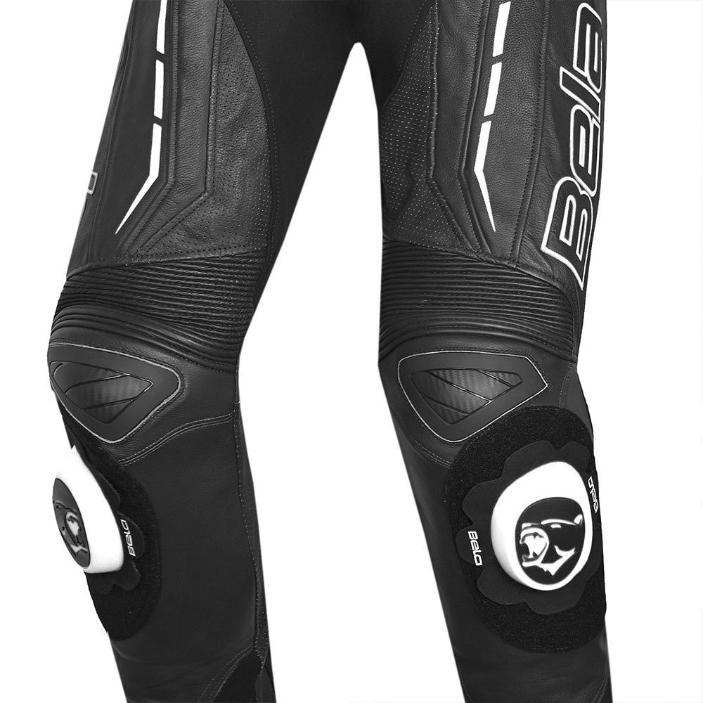 BELA Rocket Man Mix Kangaroo 1 PC Motorcycle Suit Black White 