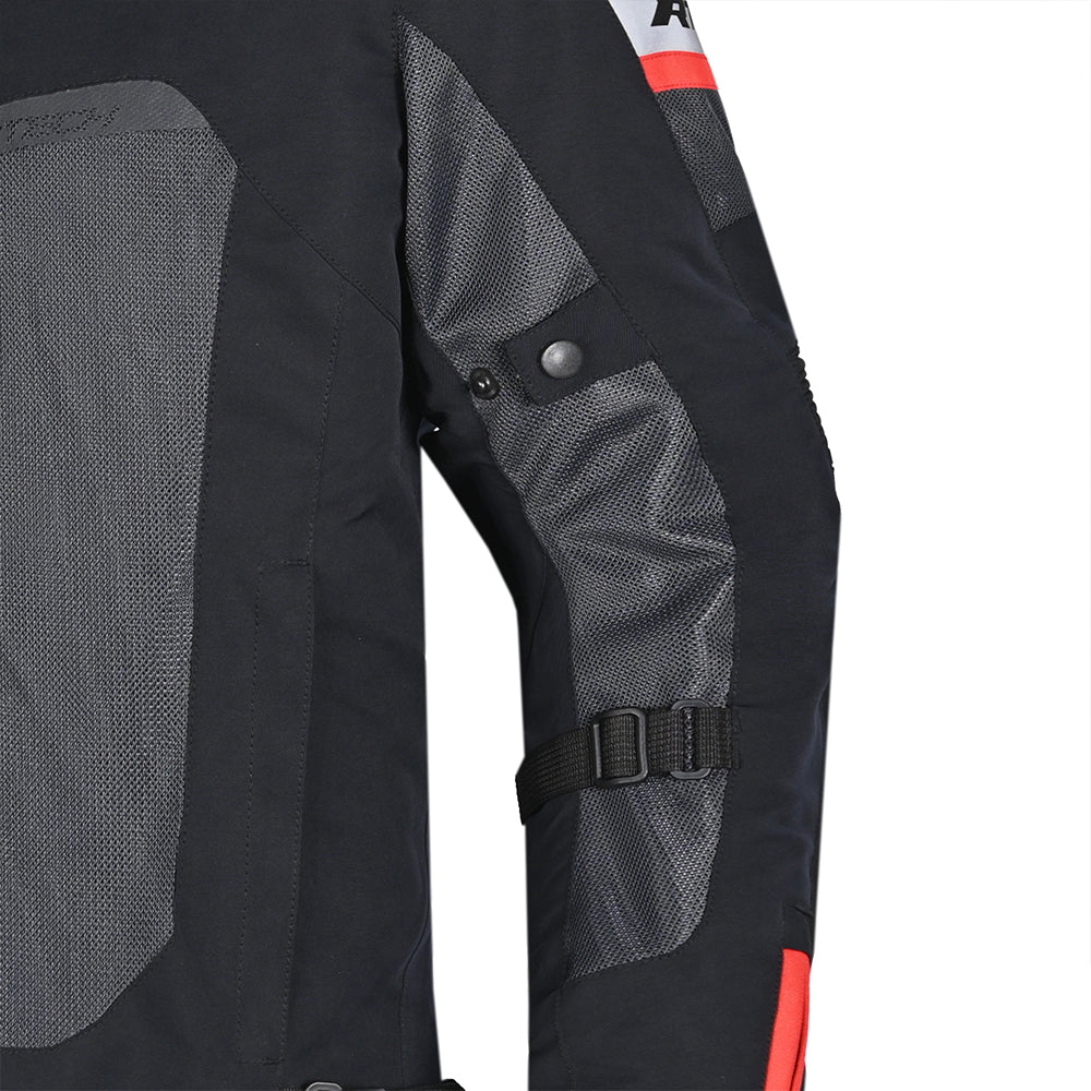 R Tech Spiral Mesh Motorcycle Jacket Anthracite Grey Black Red